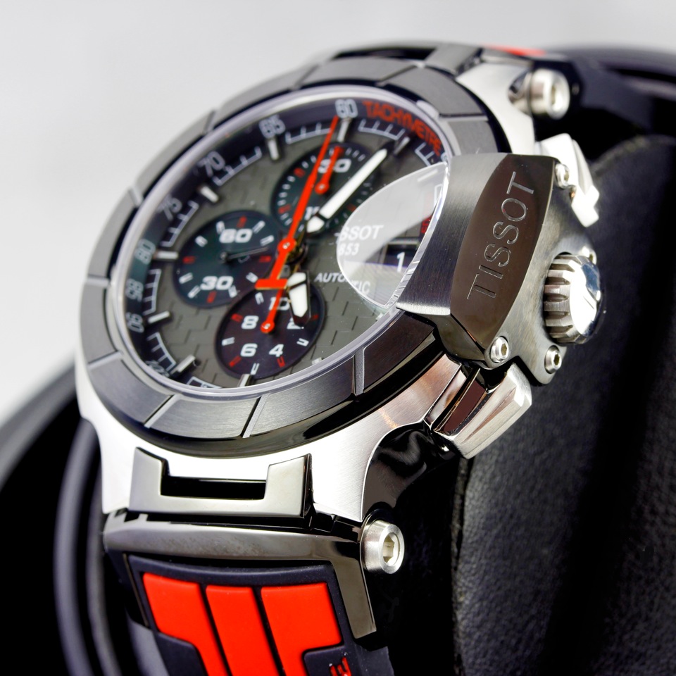 Tissot MotoGP Watch Face Side With Crown Close