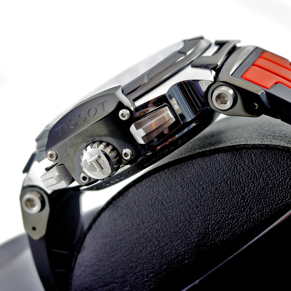 Tissot MotoGP Watch Side Chrono Buttons and Crown