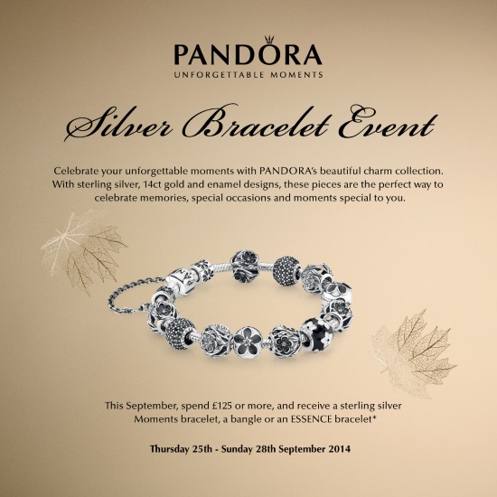 pandora silver bracelet event