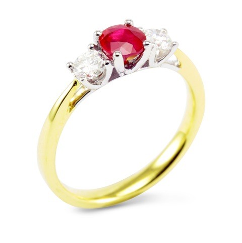 The colour red is an intense color that is packed with emotion ranging from passionate, intense love , romance, desire and sexuality. This stunning Poinsettia 18ct Yellow Gold Diamond and Ruby Ring says I love you in so many ways. Whether it's a diamond ring or THE diamond ring, you can guarantee your love will swoon. £1450 