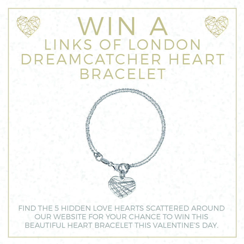 All you have to do is enter our romantic Valentines Day competition to win a Links of London Dreamcatcher Heart Bracelet 