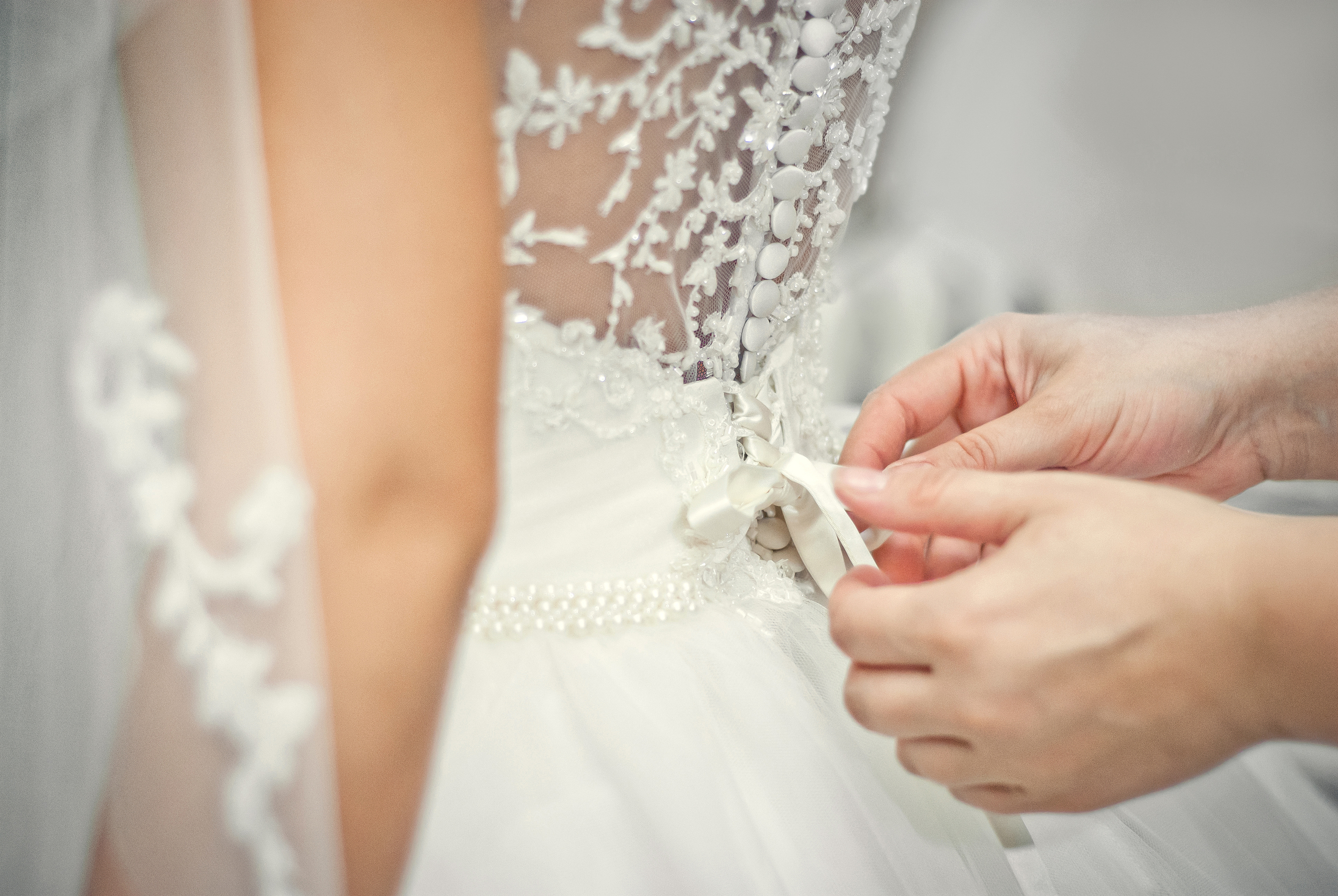 white wedding dress