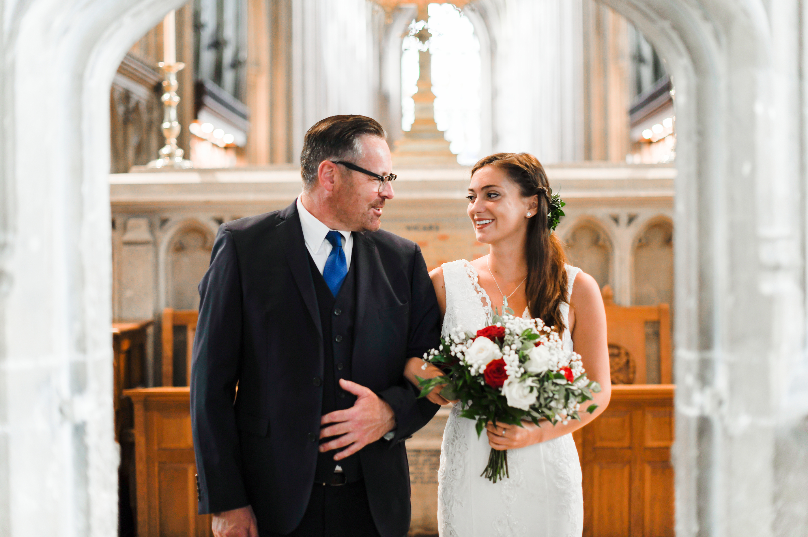 Father walking his daughter down the aisle